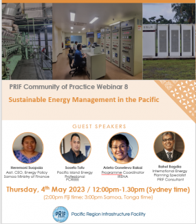 PRIF Community of Practice 8- Energy management planning
